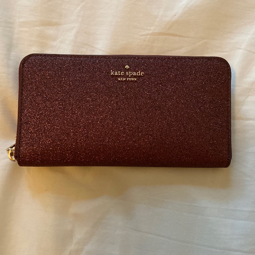 Large glitter continental wallet